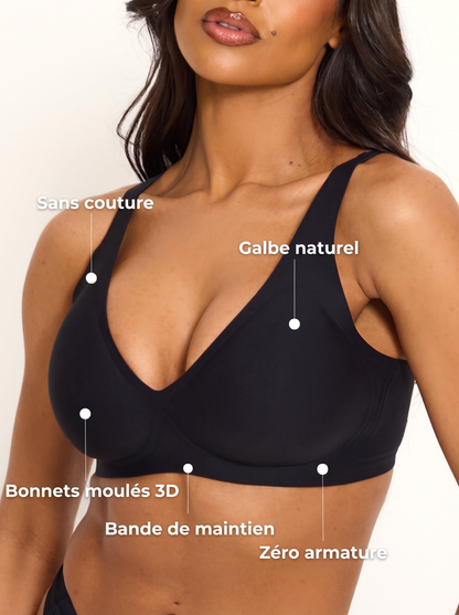 Soutien-gorge sans armatures invisible sous les vêtements