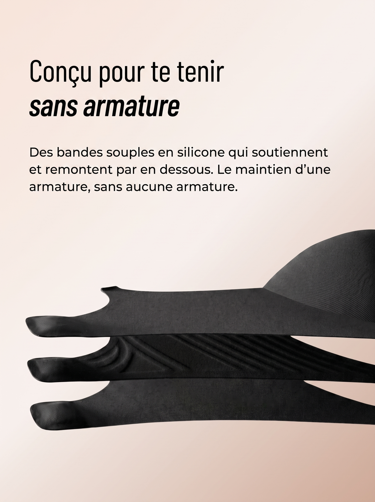 Soutien-gorge sans armatures invisible sous les vêtements