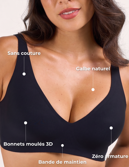 Soutien-gorge sans armatures invisible sous les vêtements