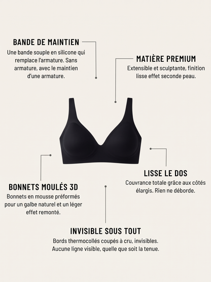 Soutien-gorge sans armatures invisible sous les vêtements