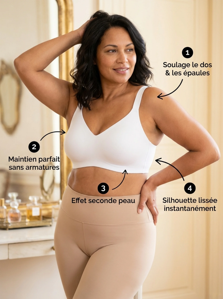 Soutien-gorge SoftLift™ | Bande GelFlex™, décolleté en V, sans armature
