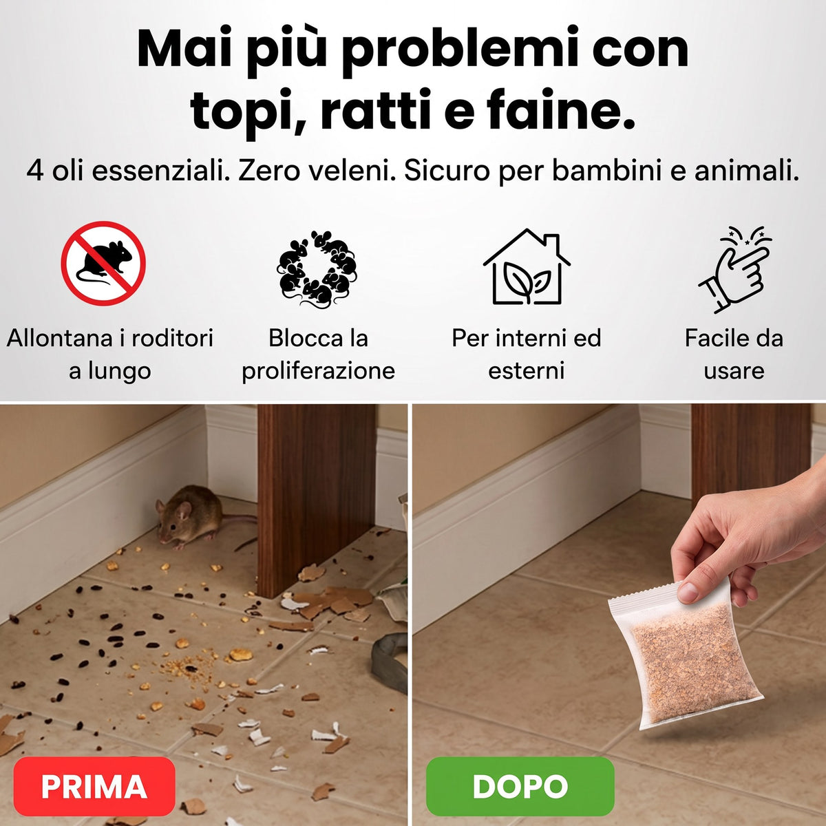 Sacchetti Repellenti per Topi e Ratti – Modovita™