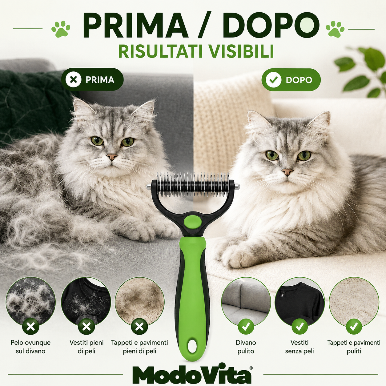 Modovita – Rimuovi i peli morti senza dolore