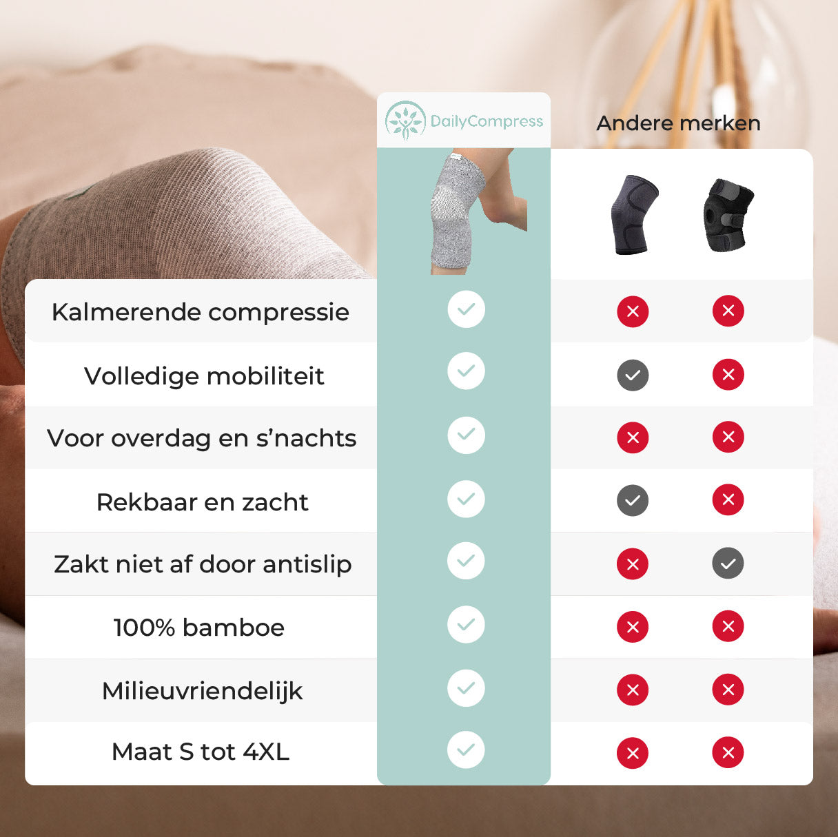 DailyCompress® Genouillère en bambou