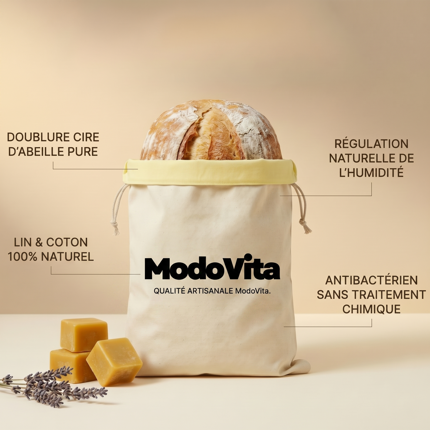 Sacchetto per Pane in Cera d’Api Modovita