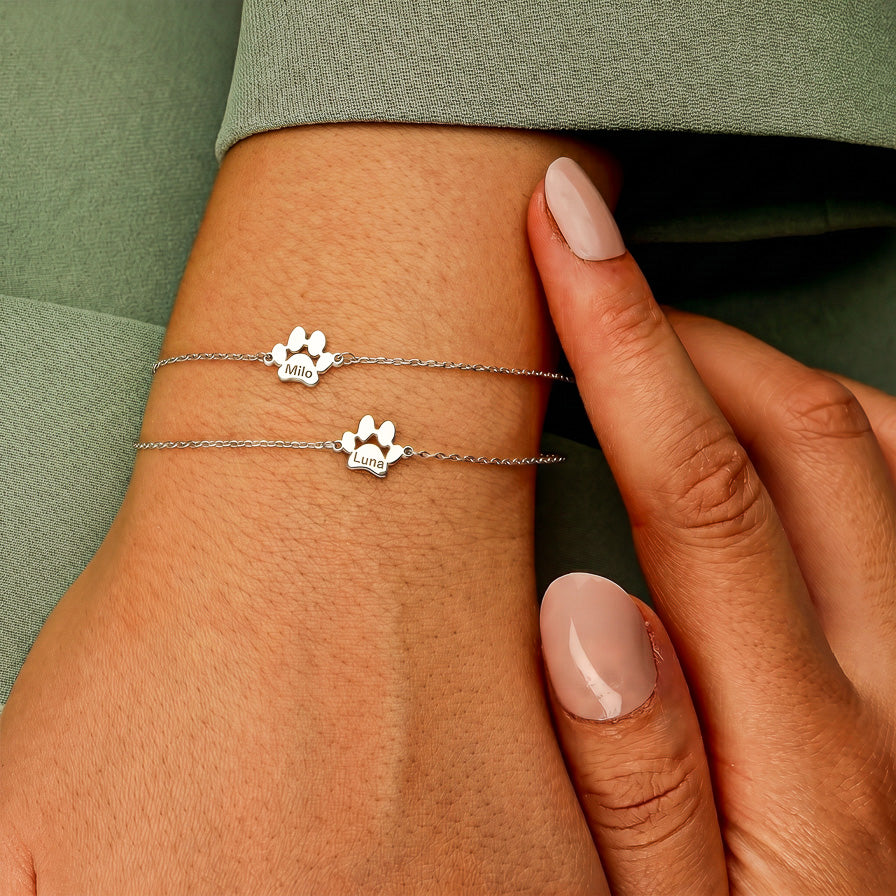 Il Bracciale Zampa d'Amore – Inciso con il nome del tuo animale
