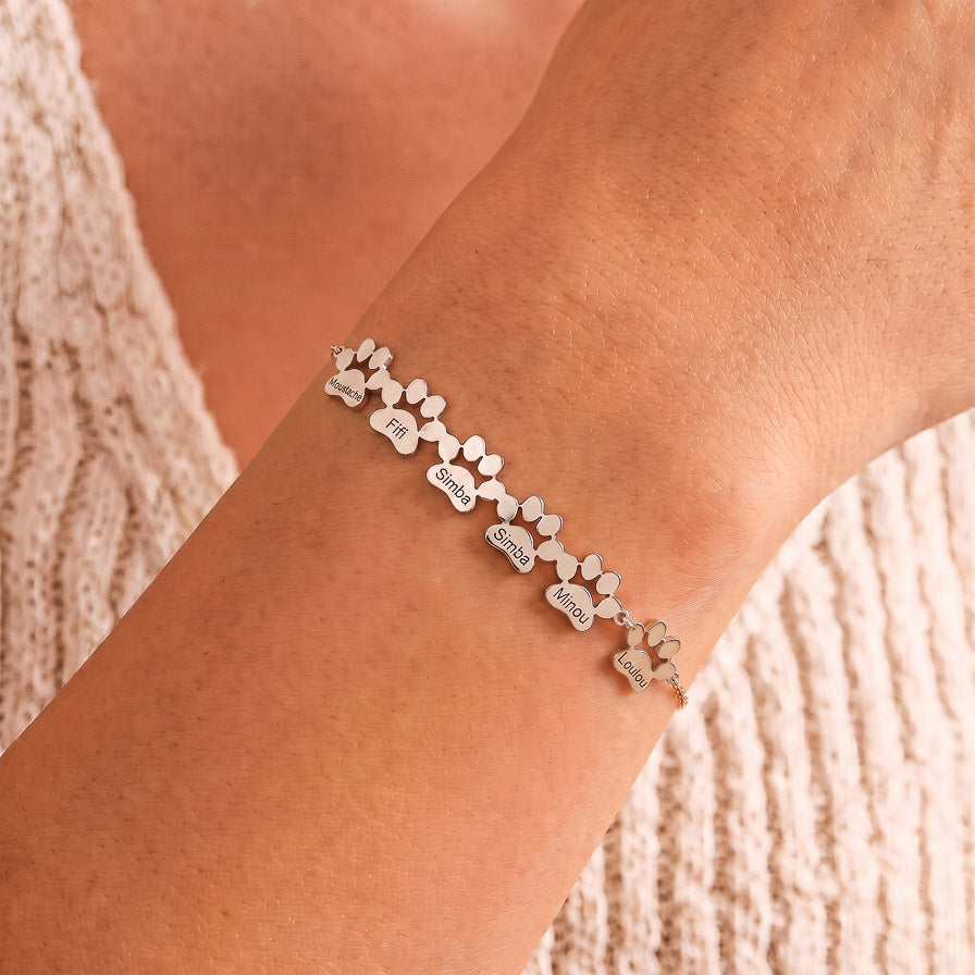 Il Bracciale Zampa d'Amore – Inciso con il nome del tuo animale