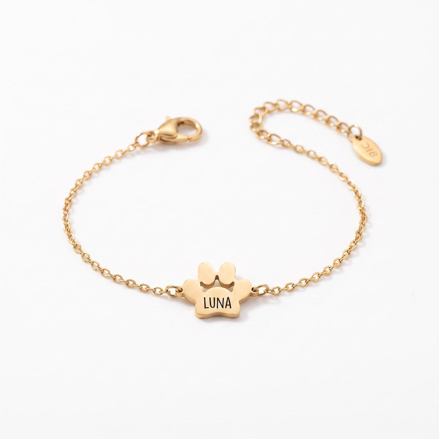 Il Bracciale Zampa d'Amore – Inciso con il nome del tuo animale