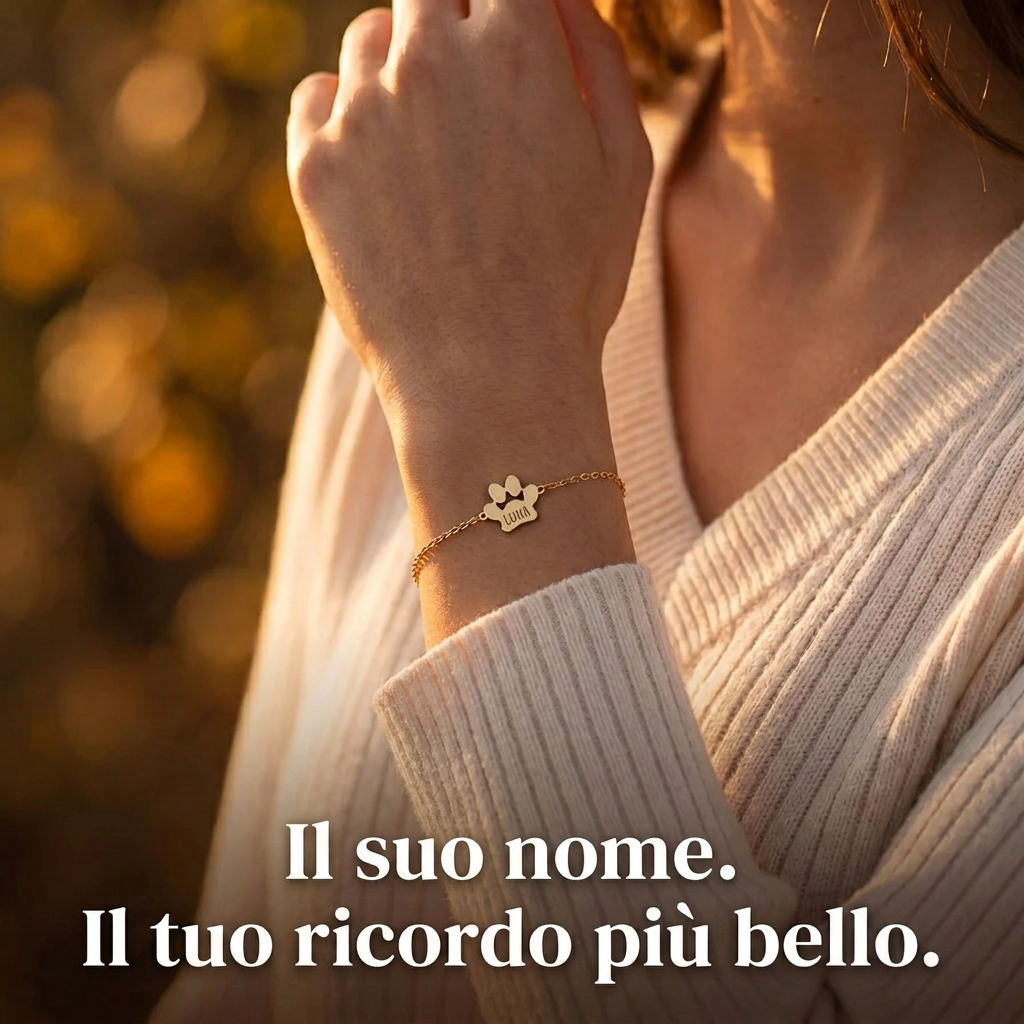 Il Bracciale Zampa d'Amore – Inciso con il nome del tuo animale