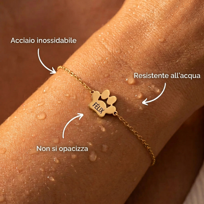 Il Bracciale Zampa d'Amore – Inciso con il nome del tuo animale