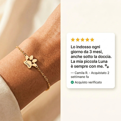 Il Bracciale Zampa d'Amore – Inciso con il nome del tuo animale