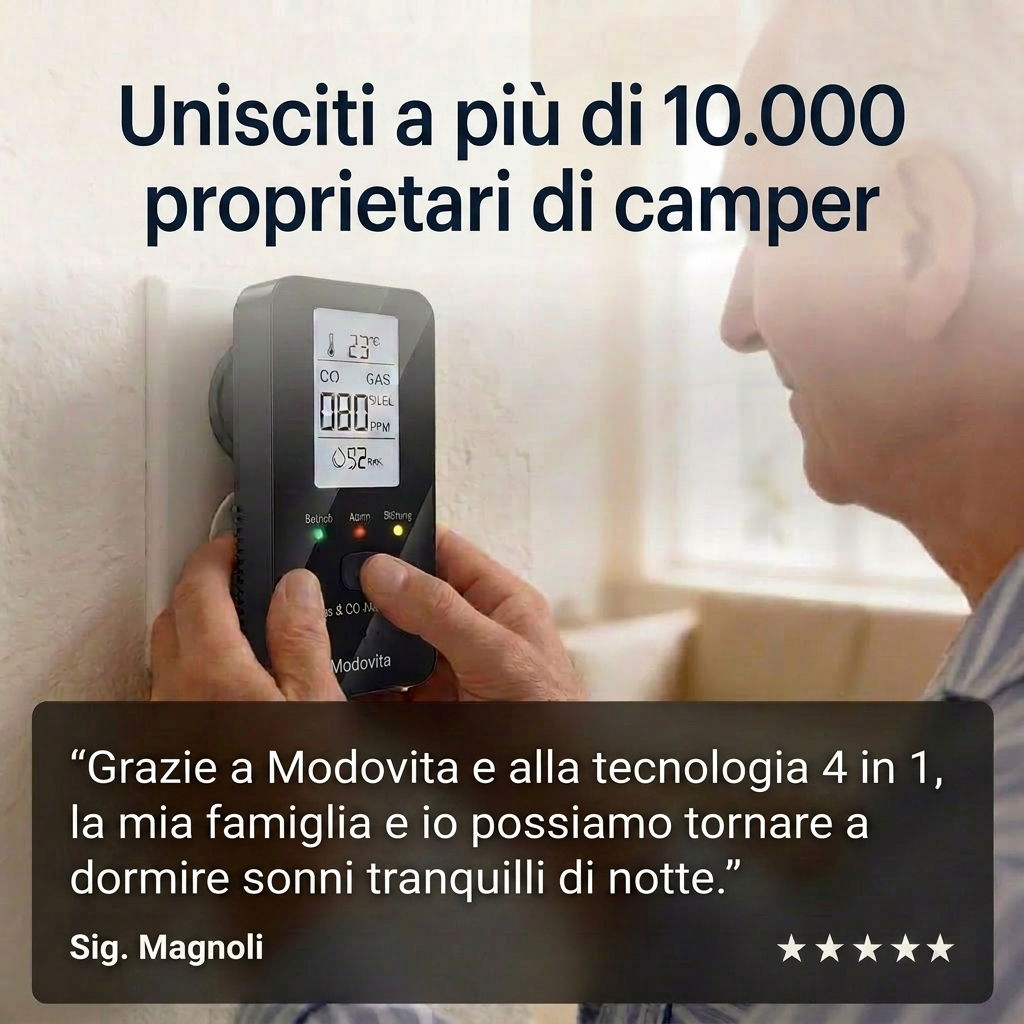 Rilevatore di CO 4 in 1 Modovita per camper