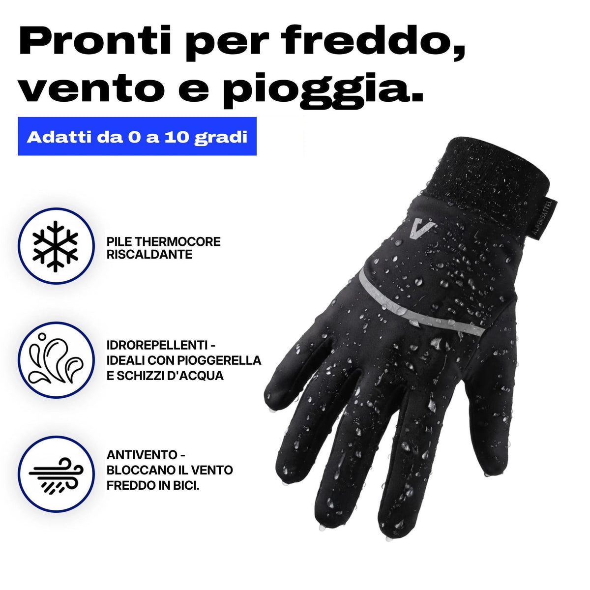 Guanti termici da bici pronti per freddo, vento e pioggia