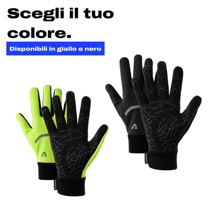 Guanti termici disponibili in giallo e nero
